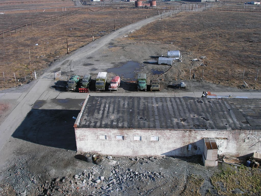 Garage and vehicle fleet at Vega MS, Norilsk